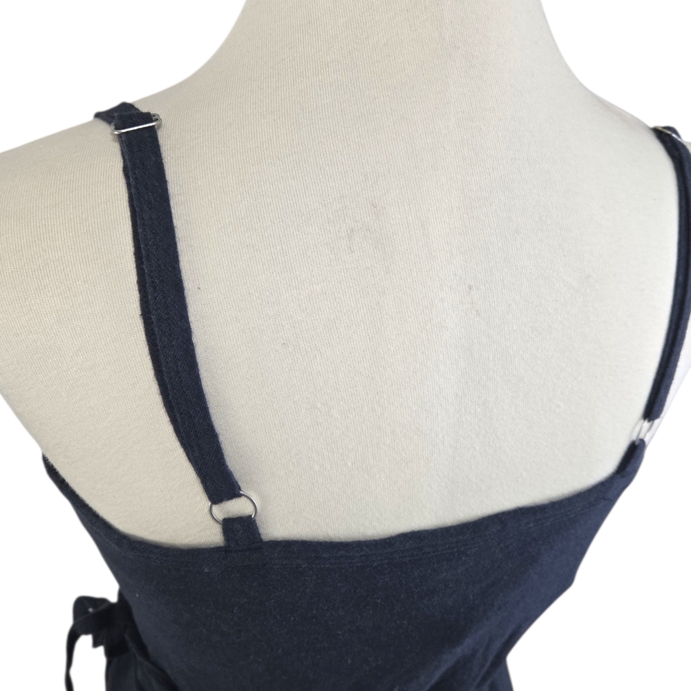 Patagonia Wear With All Wrap Dress Hemp Organic Cotton Dark Blue Midi Med 75220 - Picture 5 of 13